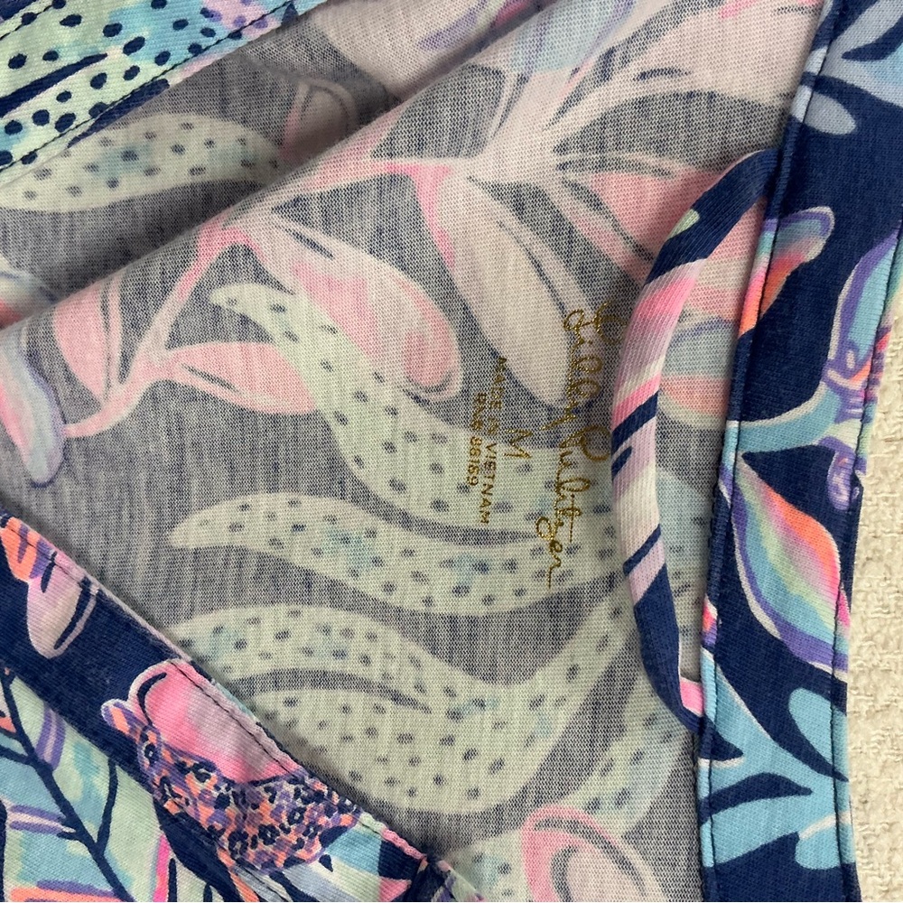 Lilly Pulitzer Vibrant Blue and Pink Long Sleeve Dress - Picture 4 of 4